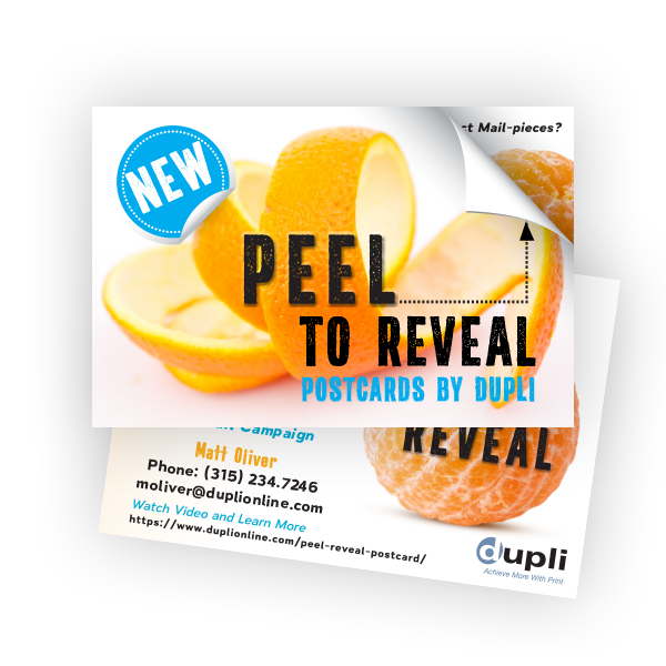 Peel & Reveal Postcard Printing