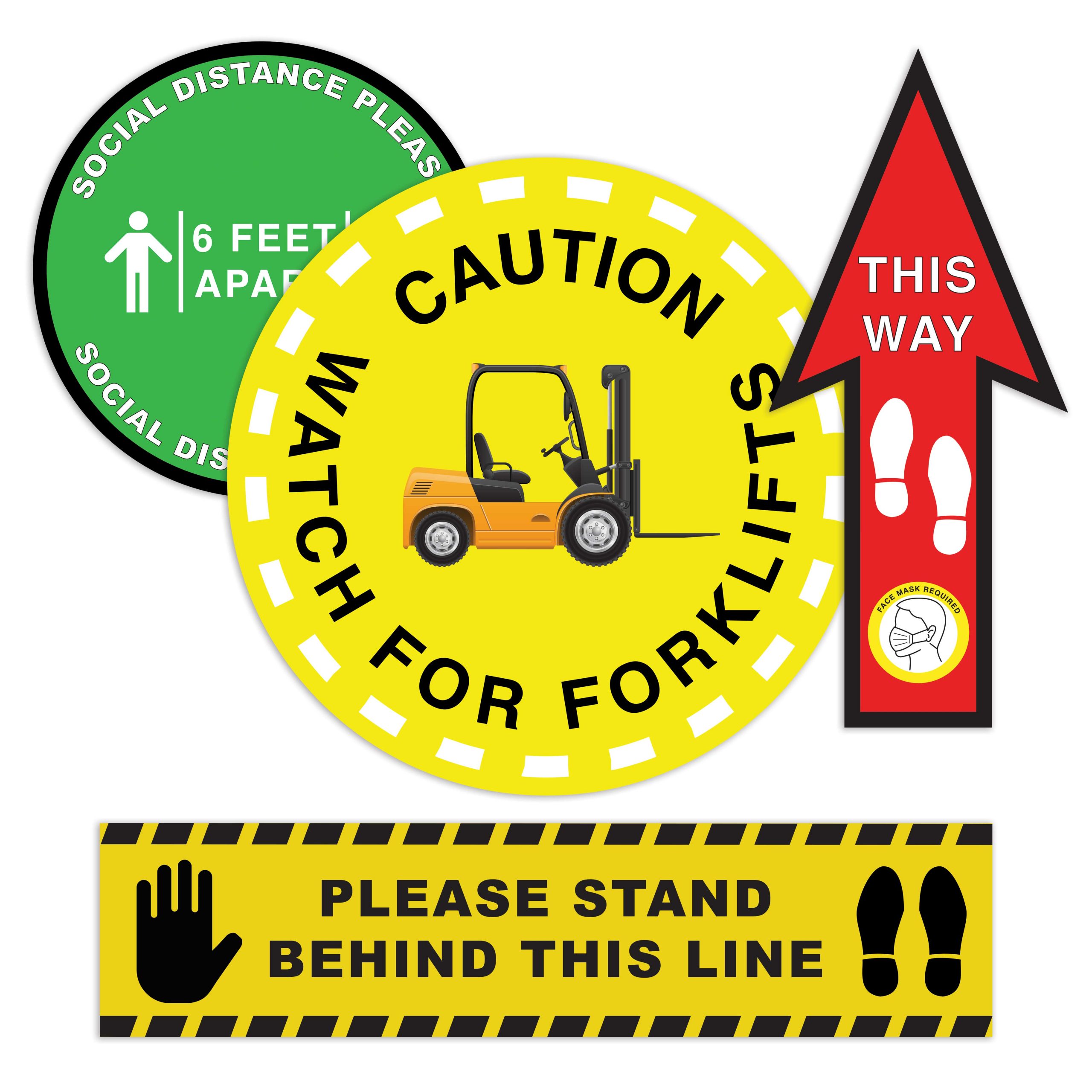 Stik-Withit Removable Signage - Coronavirus Floor & Wall Signage