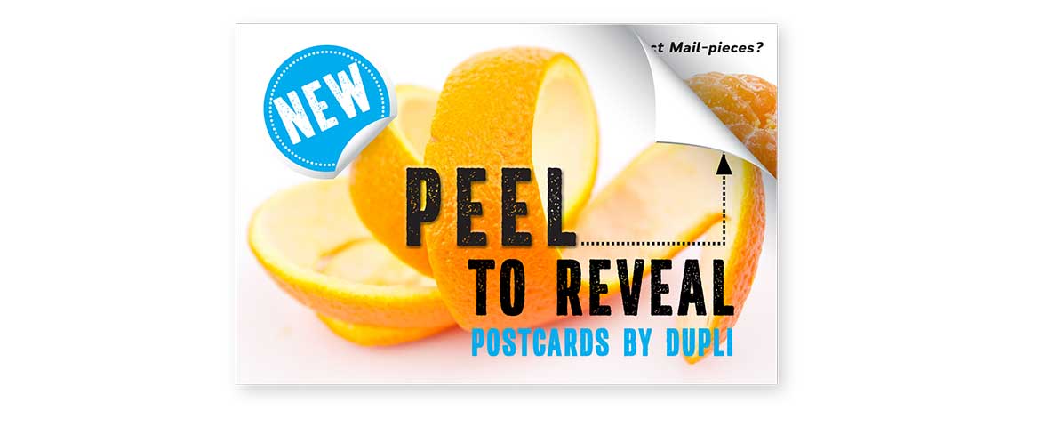 New Peal to Reveal Postcards by Dupli New Peel to Reveal Postcard