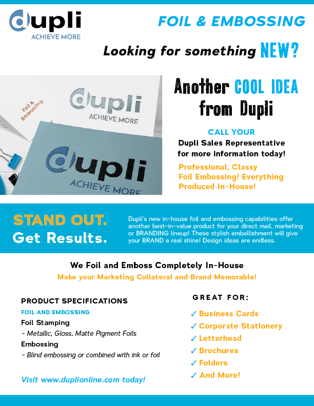 Dupli Foil & Embossing Flyer