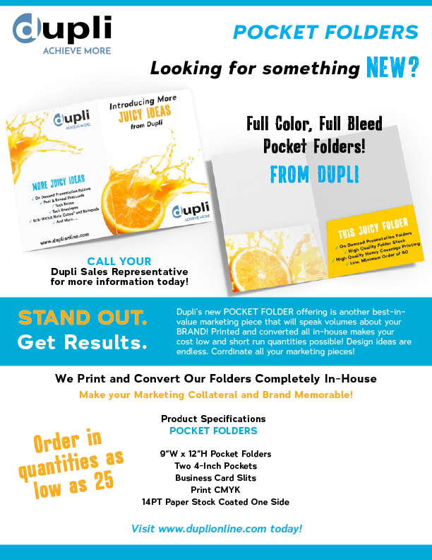 Dupli Pocket Folders Flyer