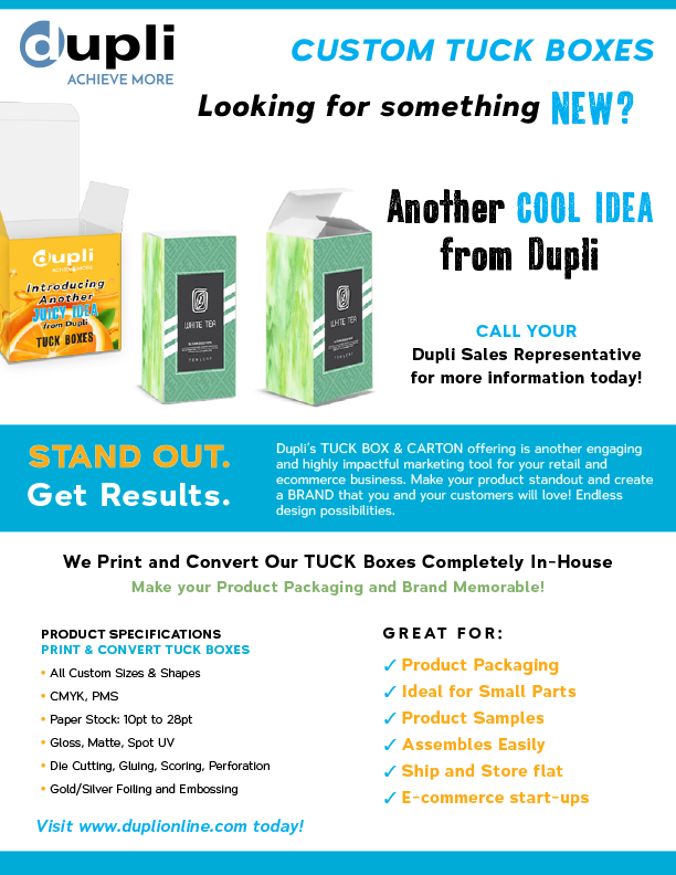 Dupli Custom Tuck Boxes Flyer