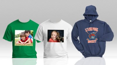 screen printed shirts and hoodies