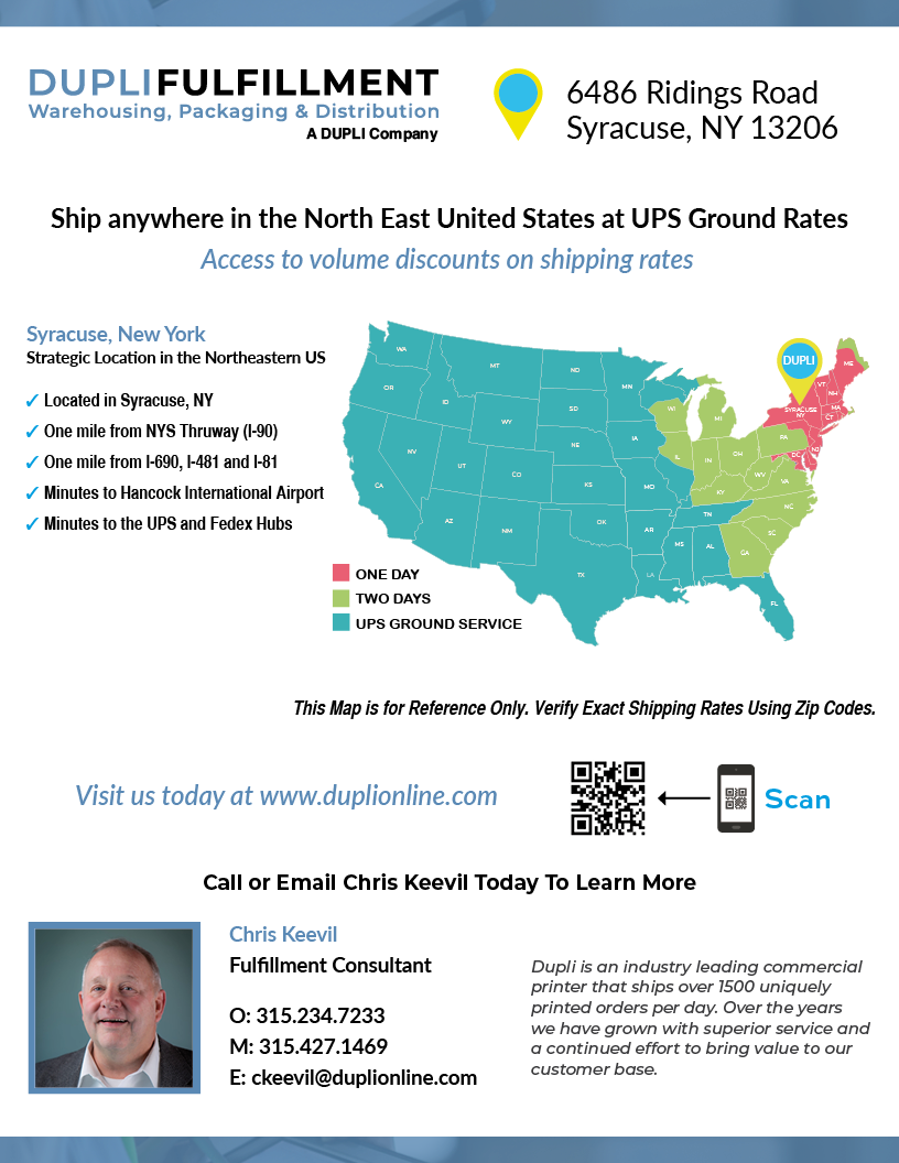 Dupli Fulfillment Map Shipping Sell Sheet