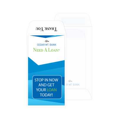 custom banking envelope
