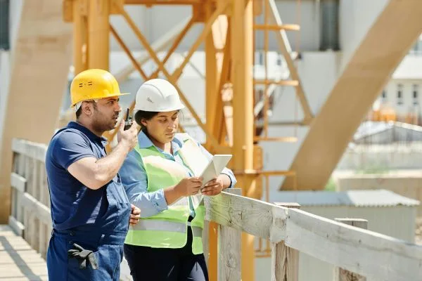 construction workers on a job site